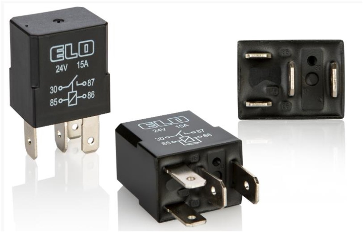 Mikro Röle 24v 15ah 4fiş Terminalli Su Geçirmez Diyotlu | Elo 780215111