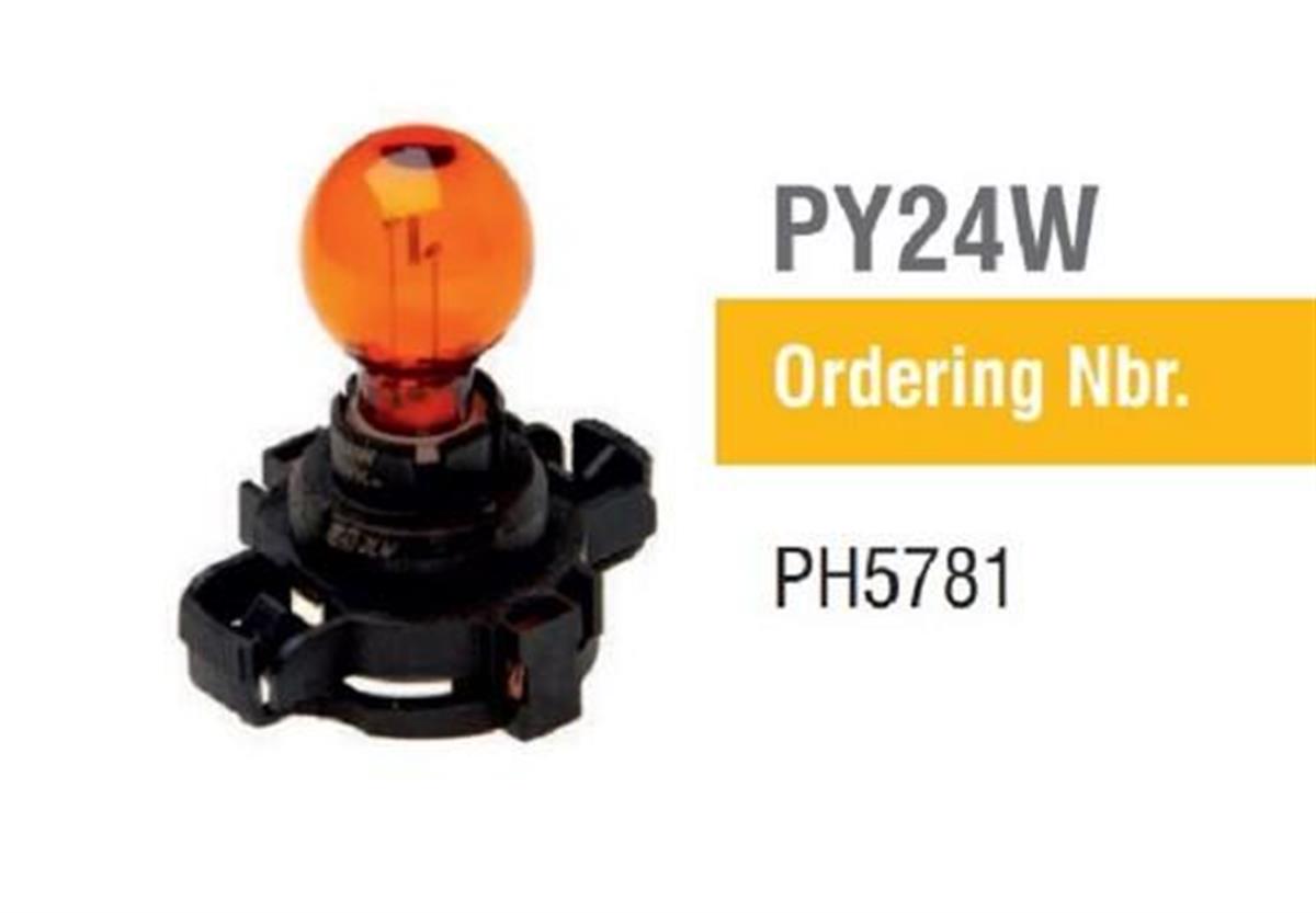 Özel Duylu Ampul Py24w 12V Amber Turuncu Renault Clio | Photon Ph5781