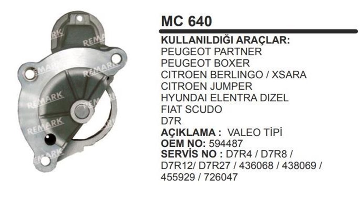 Pinyon Kapağı Peugeot Partner Cıtroen Berlingo Jumper Hyundai Tata Peugeot Partner Boxer 206 306 Hdı Mc640 | Ith Mc640