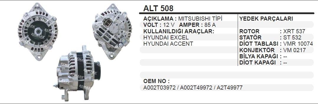 REMARKALT508-Alternatör Dinamo