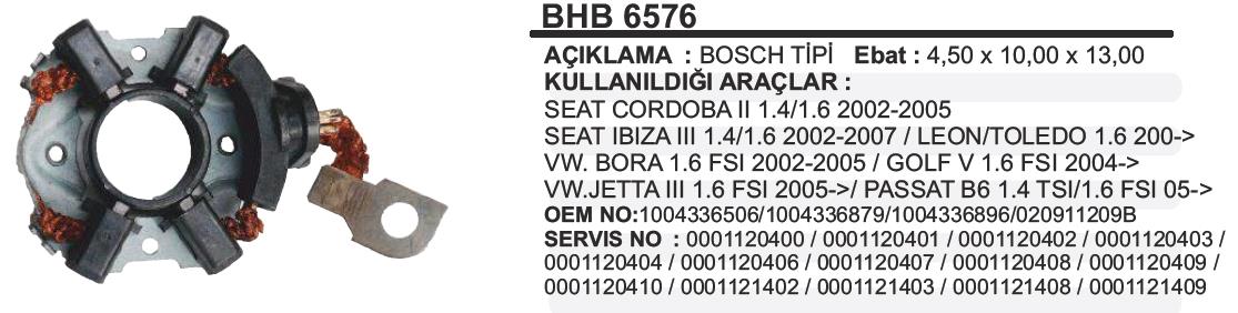 Kömür Yuvası Audi Seat Skoda Vw 4,6*10 Motorsiklet BHB6576 | REMARK BHB6576