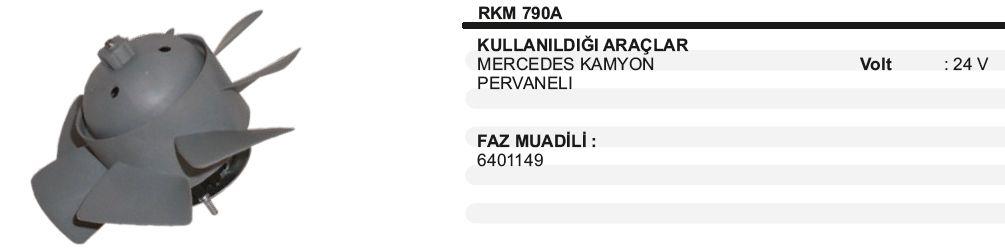 Kalorifer Motoru 24V Pervaneli Mercedes Kamyon 2517 2521 K790A | REMARK RKM790A