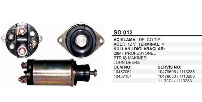 Marş Otomatiği 12V 2KULAK Delco 28MT Bobcat / Clark / Massey Ferguson / New Holland SNLS648 | REMARK SD012