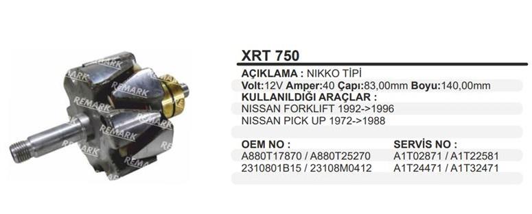 Rotor 12V Nıkko Nissan Forklift | REMARK XRT750