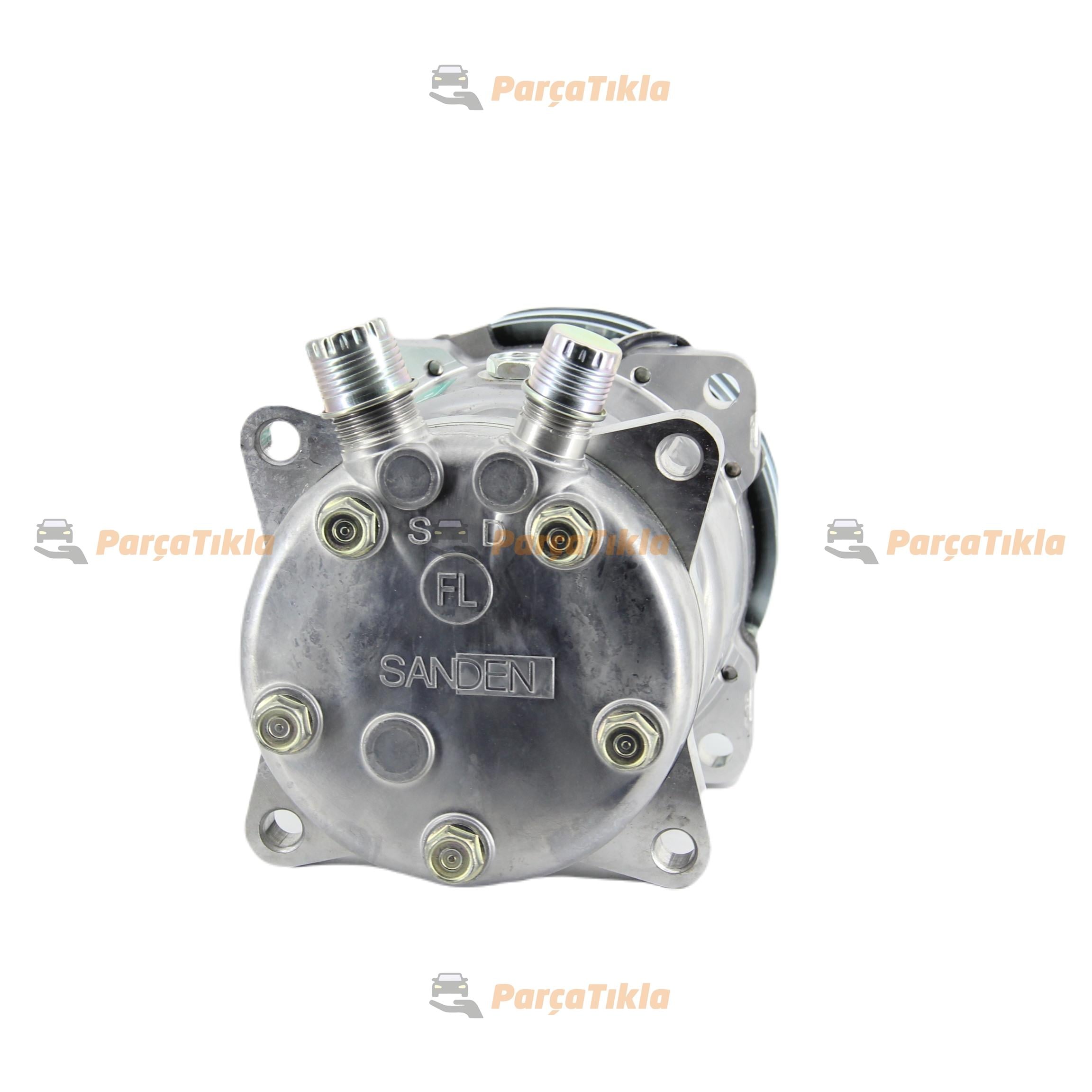 Klima Kompresörü 12v 2pk V Kayış 5h14 132mm Üstten Çıkış İnce Kalın 42010112 Sanden6626 Sd6626 | Sanden 6626