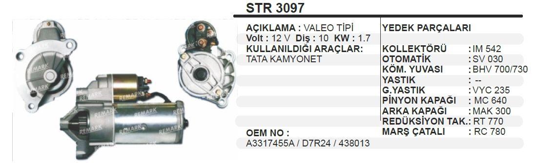 SCEHENNASTR3097-Marş Motoru - Marş Dinamosu