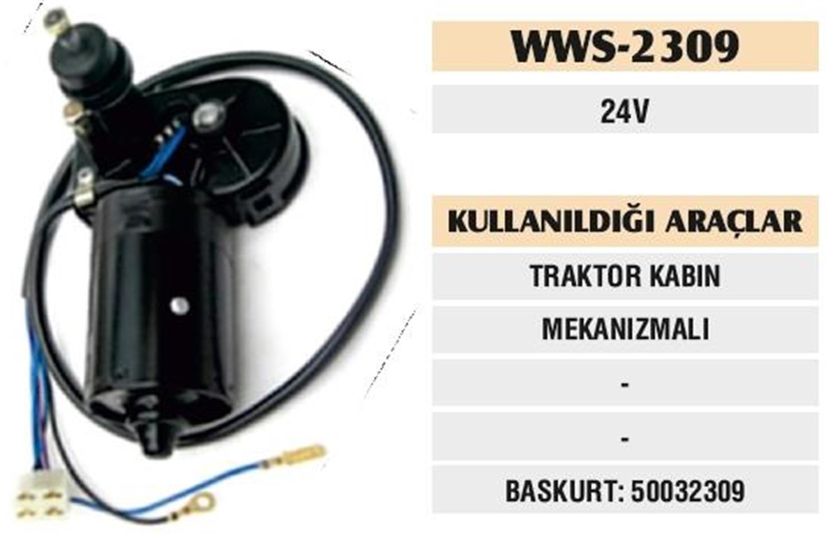 Silgi Motoru 24V Biçer Döğer İş Makinası S2309 | SGR 56114