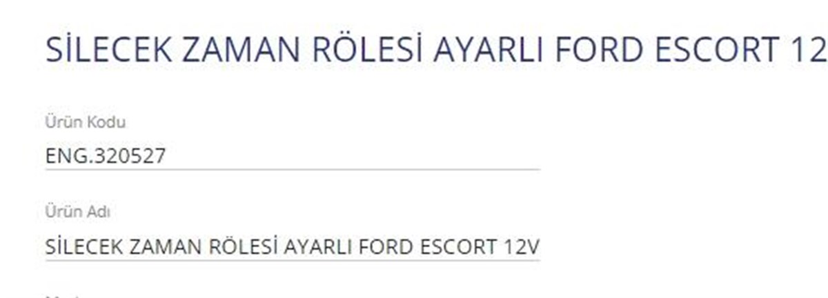 Silgi Zamanlama Rölesi Ford Escort Ayarlı Silgi Zamanlama Röle Eng 320527 78GG17C499BA | ENG 320527
