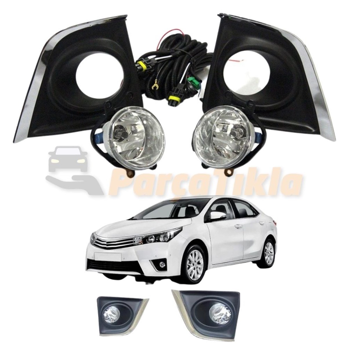 Sis Far Takımı + Çerçeve Takımı Toyota Corolla 2013 2017 Lr 999K