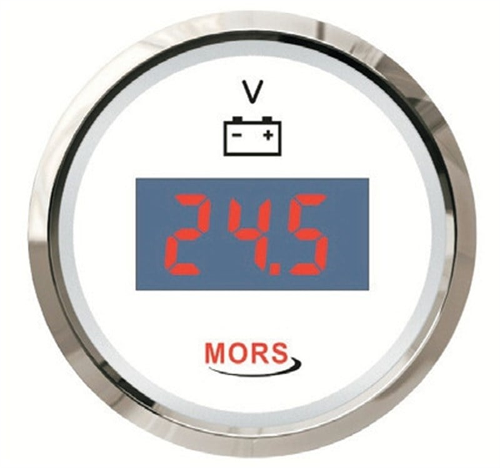 Mors Dijital Voltmetre 12-24V Beyaz SR14826 | SR 14826