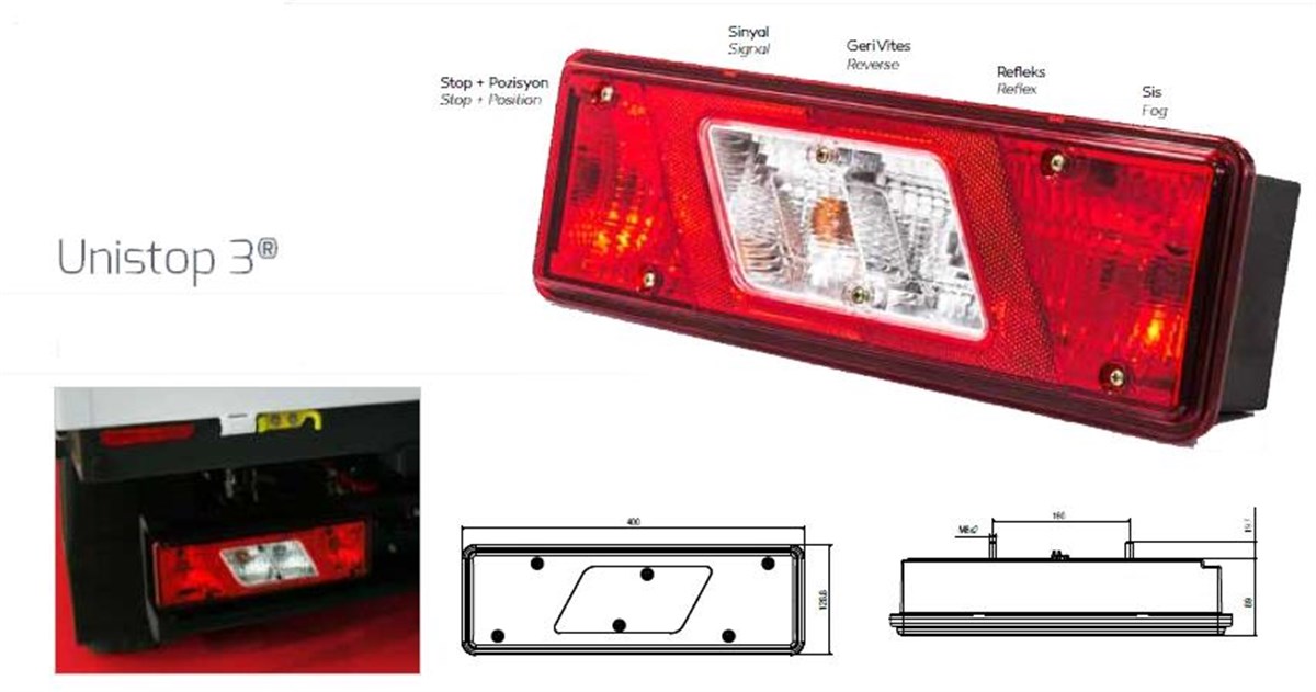 STOP LAMBA FORD TRANSİT V347 YM SAĞ  FAR14310