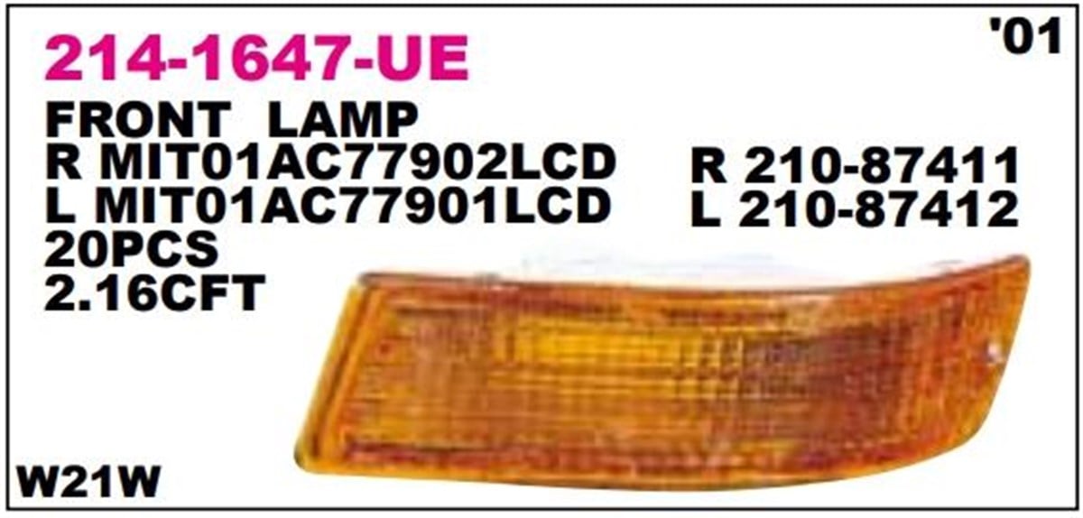 Tampon Sinyali Mitsubishi L300 Sağ 01- 214-1647 Rue | Depo 2141647rue