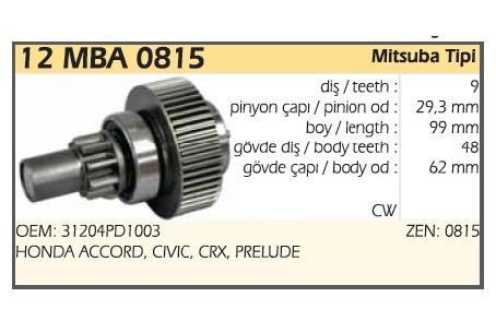TYPER12MBA0815-Marş Dişlisi