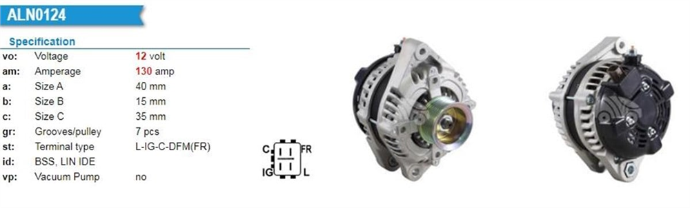 UNIPALT5501-Alternatör Dinamo