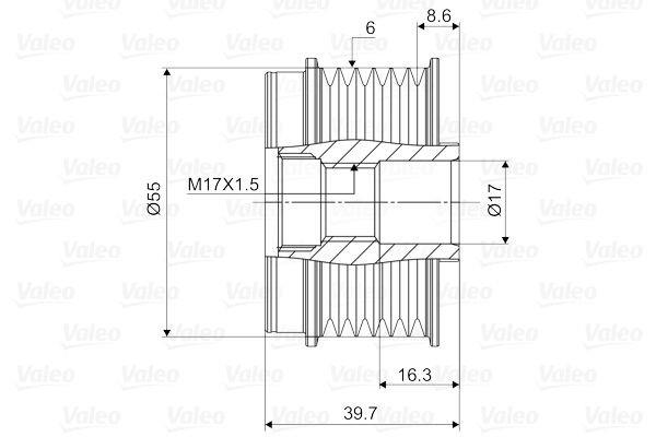 Alt.kasnağı 6KAN Mazda Subaru Dodge Jeep Chrysler Sebring F577572 | VALEO 588058