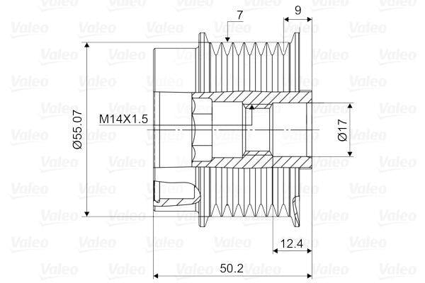 Alt.kasnağı 7kan Chrysler Dodge Toyota Camry Previa Rav 535019810 | Valeo 588130