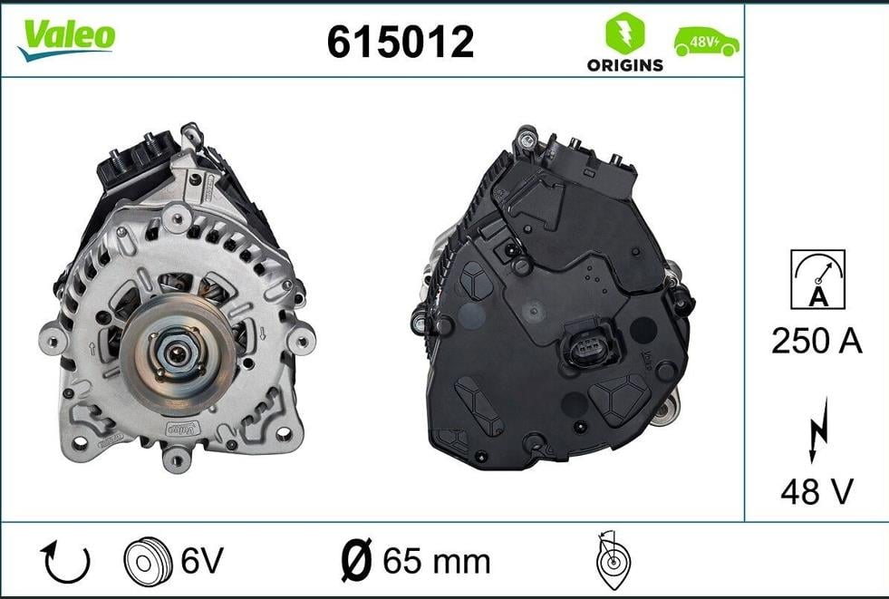 Valeo 615012 Alternatör 48v 250ah Vw Golf Vııı Audi A3 Skoda Leon Octavia Cupra 1.5tsı Etsı | Valeo 615012