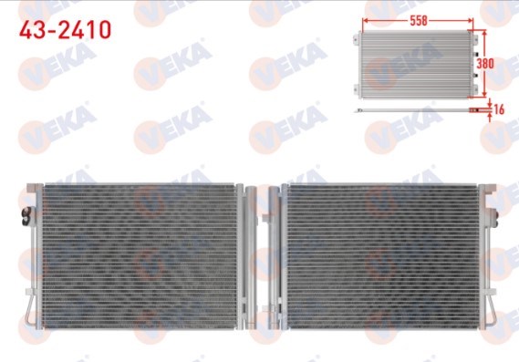 VEKA432410-Klima Radyatörü (Kondenser)