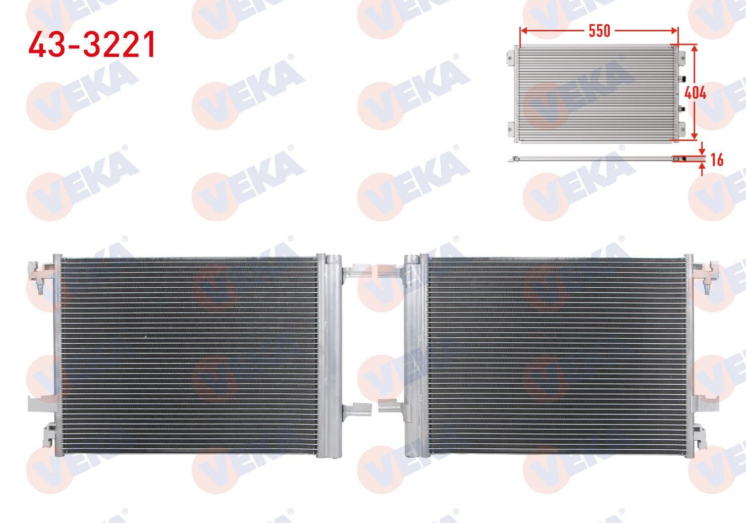 VEKA433221-Klima Radyatörü (Kondenser)