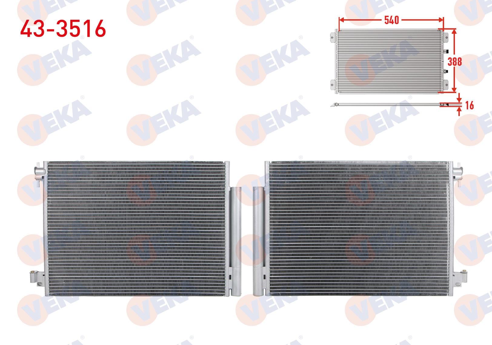 VEKA433516-Klima Radyatörü (Kondenser)