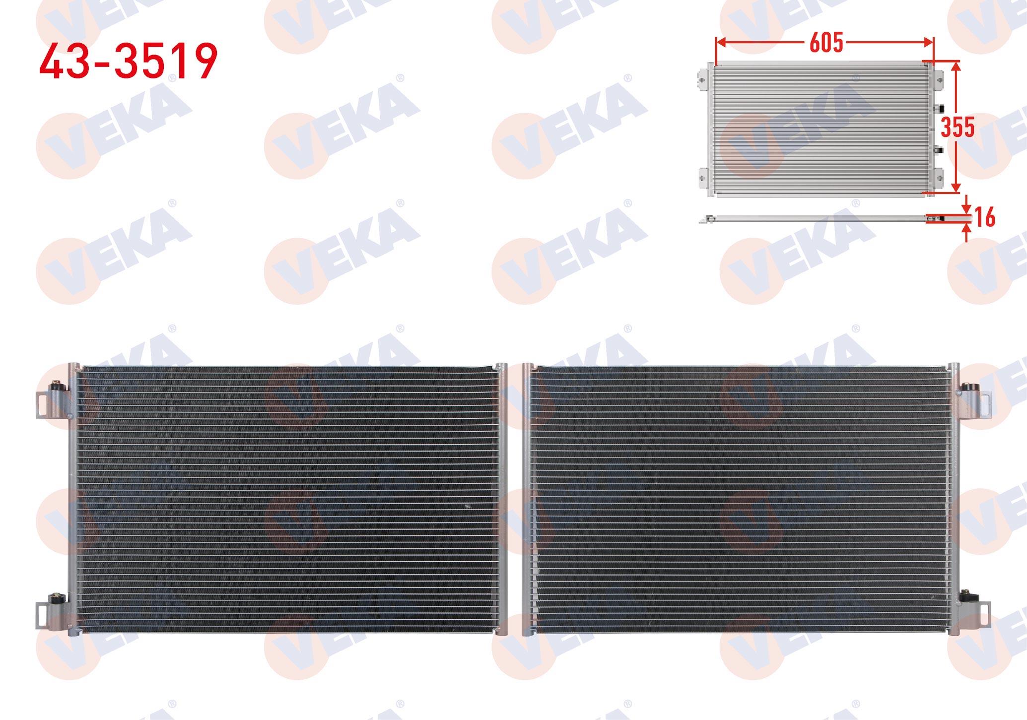 VEKA433519-Klima Radyatörü (Kondenser)