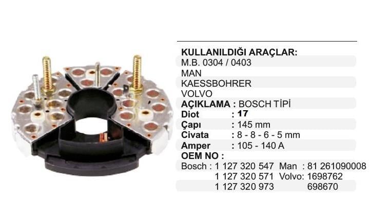 VERTEXVBR0547-Diyot Tablası