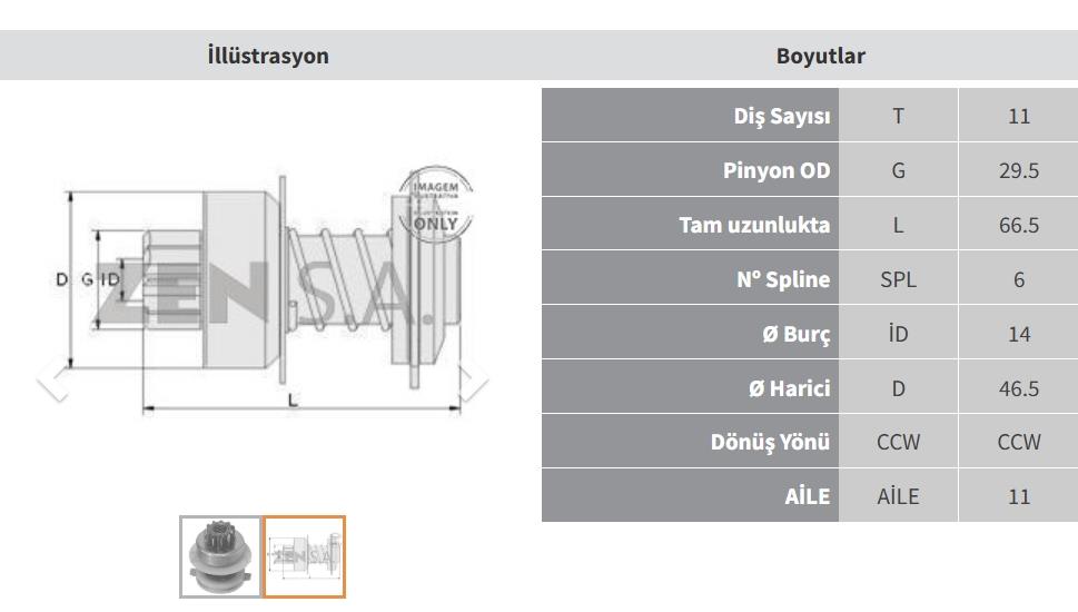Marş Dişlisi 11DİŞ Lada Samara ZEN0540 | ZEN 0540