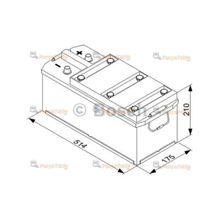 Akü, 12V 135Ah T3 Akü Siyah 0092T30100