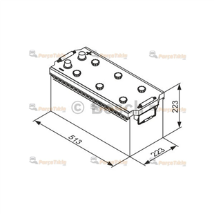 Akü, 12V 155Ah T3 Akü Siyah 0092T30200