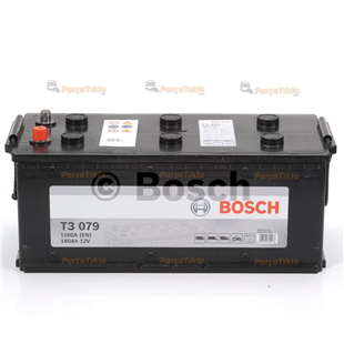 Akü, 12V 180Ah Bosch Akü T3 092T30780 Ters