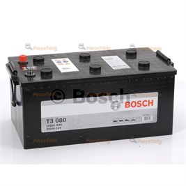 Akü, 12V 200Ah Bosch Akü 0092T30840 Siyah Sulu