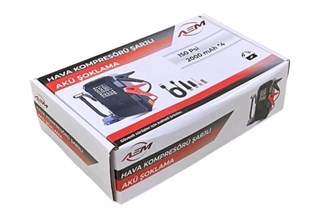 Aem191520 12v Akü Takviye Cihazı (booster) (500a) Hava Kompresörü (usb-a 2.4 A Powerbank) (led Işık) | Aem 191520