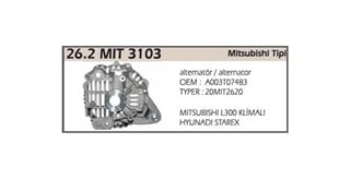 Alternatör Arka Kapak L300-starex 65ah-için 3103 | Ith Ak262mıt3103