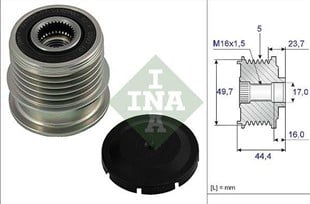 Alt.kasnağı 5kanal Mercedes A190 A210 99-05 | Ina 535001110
