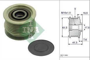 Alt.kasnağı 6kan Doblo Stilo Brava Punto Alfa Romeo 1.9jtd | Ina 535023410
