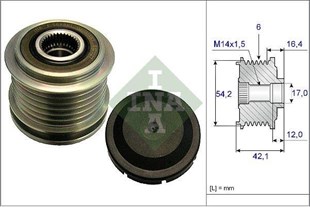 Alt.kasnağı 6kan Focus Fiesta Volvo Fıat Doblo Egea 500 568861 1042119830 52067422 | Ina 535018110