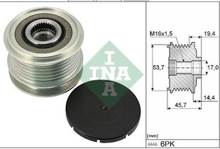 Alt.kasnağı 6kan Mercedes X253 16-19 W205 15-18 W213 16- W166 16-18 C292 16-19 W222 13-17 | Ina 535032810