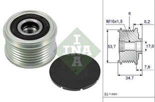 Alt.kasnağı 6kan Opel Merıva | Ina 535022410