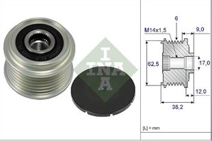 Alt.kasnağı 6kan Toyota Corolla Ym D4d Dizel F581518 080307 358v11 | Ina 535021910