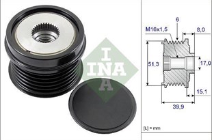 Alt. Kasnağı 6kanal Ford C Max 2 (dxa / Cb7, Dxa / Ceu): 1.6 Ecoboost 10> Focus 3 1.6 Ecoboost 11> Volvo S60 2 | Ina 535025210