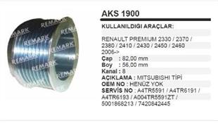 Alt.kasnağı 8PK Renault Premium 2330 Kerax Mitsubishi Tip | REMARK AKS1900