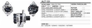 Alternatör 12v 100ah Opel Astra J-ınsıgna-zafira Alt121 Alt20079 1202236 1204643 13502583 13579668 | Remark Alt121