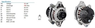 Alternatör 12v 100ah Opel Vectra Delco Delphi Dogan Slx Yüksek Amper Tofaş Uyumlu | Delcoremy Dra3479n