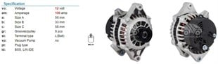Alternatör 12v 100ah Opel Vectra Delco Delphi Dogan Slx Yüksek Amper Tofaş Uyumlu | Delcoremy Dra3479n
