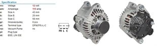 Alternatör 12v 110ah Hyundai Tuscon Kia Sporte | Ithal T8265