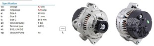 Alternatör 12v 120ah Volvo S70 S90 850 960 Renault Laguna I 2.0 16v | Unıp Alt2067