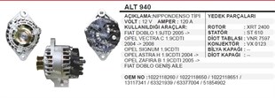 Alternatör 12v 130ah Opel Vectra 3 Saab Alt24006 Pluslayn-1022118650-ygt | Bypart Uwa3684