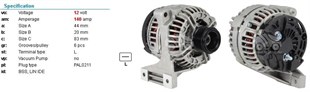 Alternatör 12v 140ah Volvo S40 S60 Xc90 Alt13998 | Wutse Alt13998