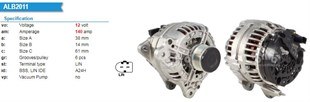 Alternatör 12v 140ah Lın Vw Caddy 2.0tfı Polo 1.6tdı Touran Lin Uçlu | Wutse Alt11721