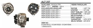 Alternatör 12v 150ah Mercedes E C S-serisi Alt257 | Ithal T257